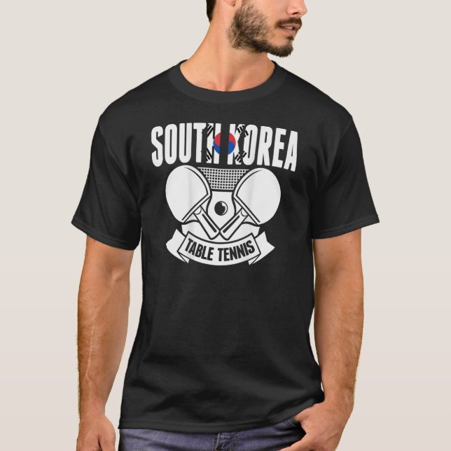 South Korea Table Tennis   Support Korean Ping Pon T-Shirt (Front)