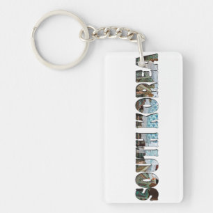 South Korea Text or Typography Key Ring