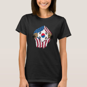 South Korea, USA, Korean roots flag Premium T-Shirt