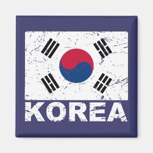 South Korea Vintage Flag Magnet