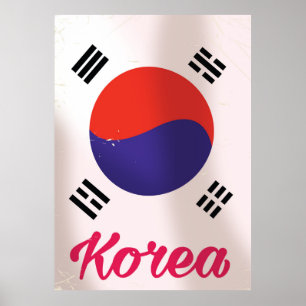 South Korea Vintage travel poster
