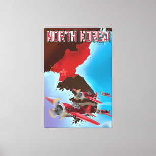 South Korea Vintage travel poster Canvas Print