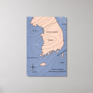 South Korea Weather Forecast Canvas Print