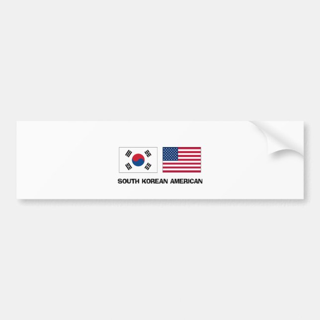 South Korean American Bumper Sticker (Front)