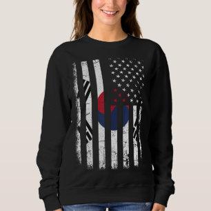 South Korean American Flag South Korea America Pri Sweatshirt
