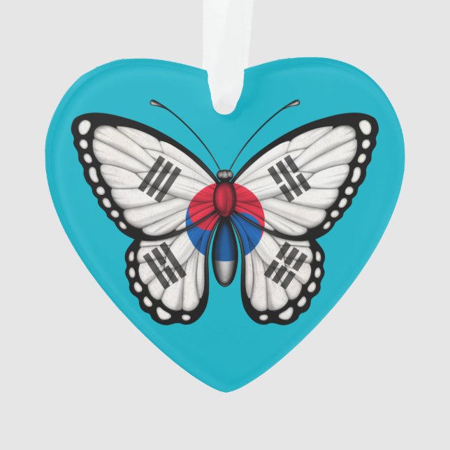 South Korean Butterfly Flag Ornament (Back)