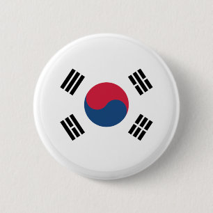  South Korean Flag Button