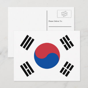 South Korean Flag, Flag of South Korea Postcard
