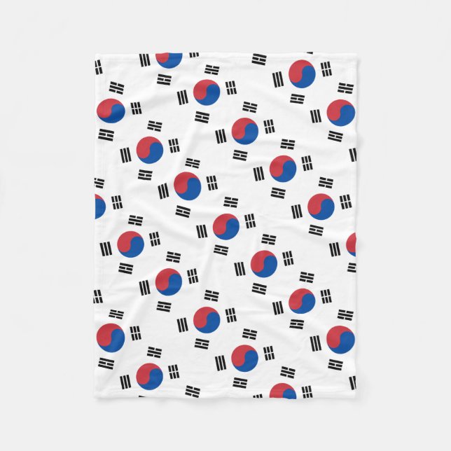South Korean Flag - Korea - Taegeukgi - 대한민국의 국기 Fleece Blanket (Front)