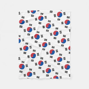 South Korean Flag - Korea - Taegeukgi - 대한민 Fleece Blanket
