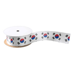 South Korean Flag - Korea - Taegeukgi - 대한민 Satin Ribbon