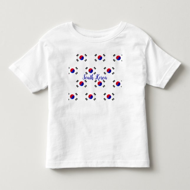 South Korean Flag Patterned Toddler T-Shirt (Front)