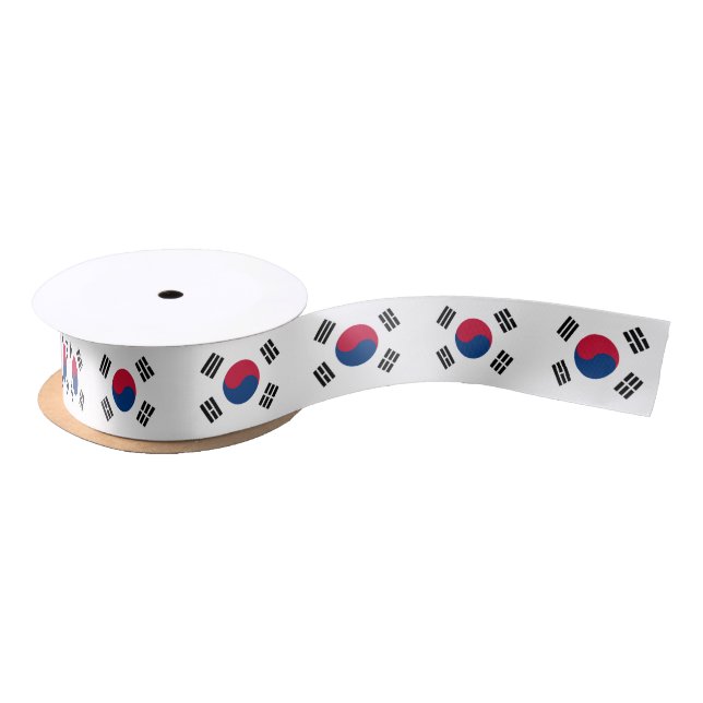 South Korean flag ribbon Satin Ribbon (Spool)