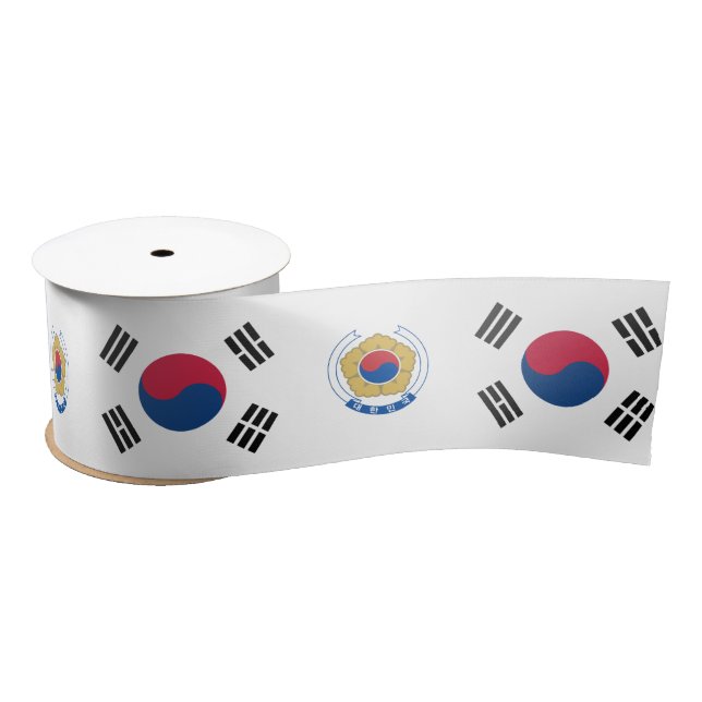 South Korean flag Satin Ribbon (Spool)