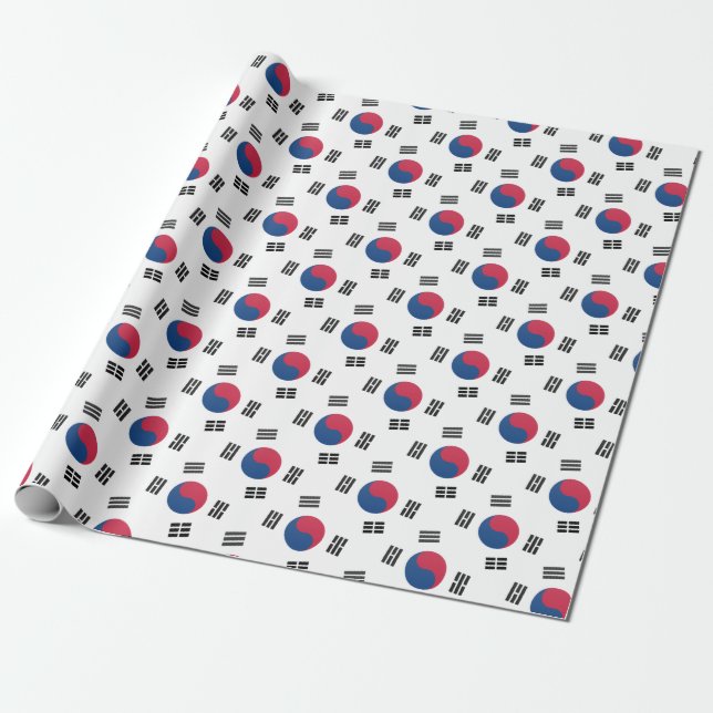 South Korean flag Wrapping Paper (Unrolled)