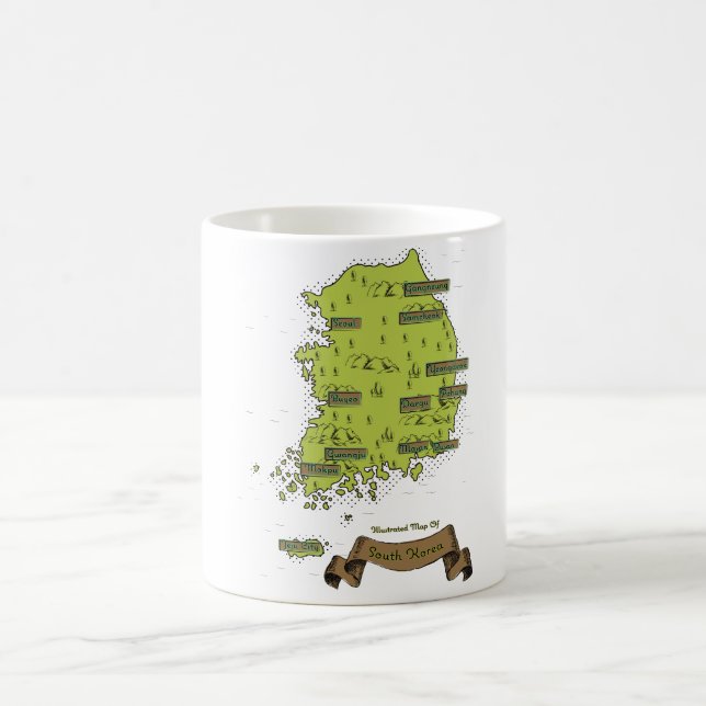 South Korean map Coffee Mug (Center)