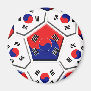 South Korean Soccer Ball flag of Korea Gifts Magnet