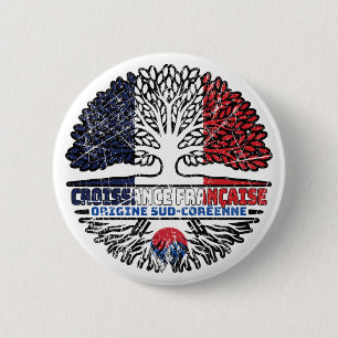 South Korean South Korea French France Tree Roots 6 Cm Round Badge