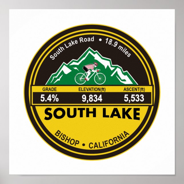 SOUTH LAKE- BISHOP, CA -"CIRCLE" POSTER (Front)