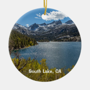 South Lake, Sierra Nevada Mts, California Ceramic Tree Decoration