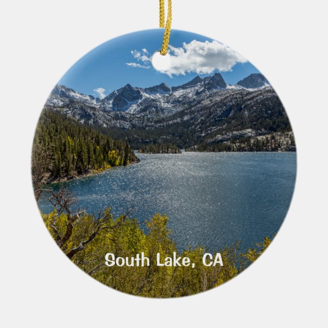 South Lake, Sierra Nevada Mts, California Ceramic Tree Decoration (Front)