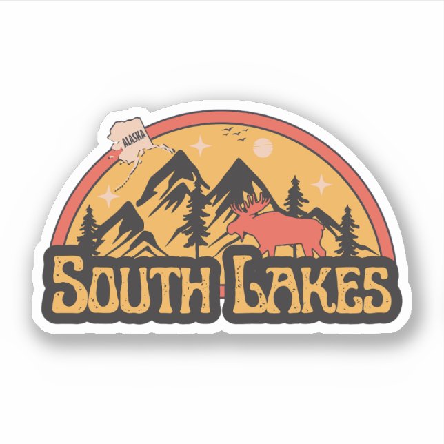South Lakes, Alaska Sticker (Front)