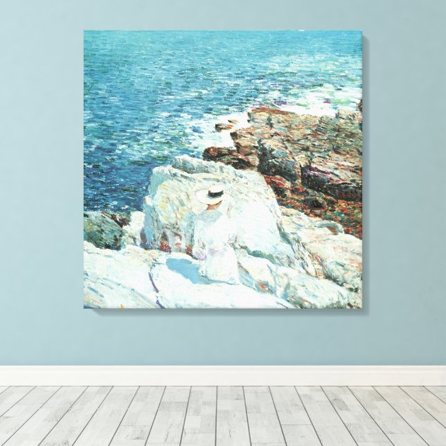 South Ledges, Appledore by Frederick Childe Hassam Canvas Print (Insitu(Wood Floor))
