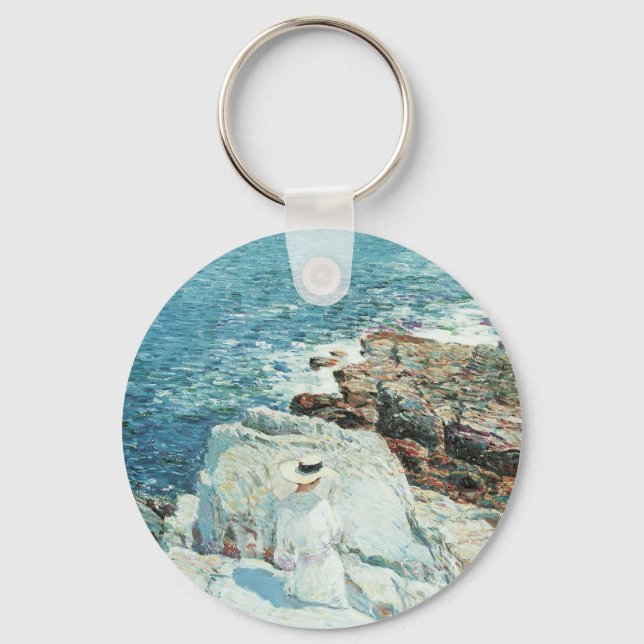 South Ledges, Appledore by Frederick Childe Hassam Key Ring (Front)