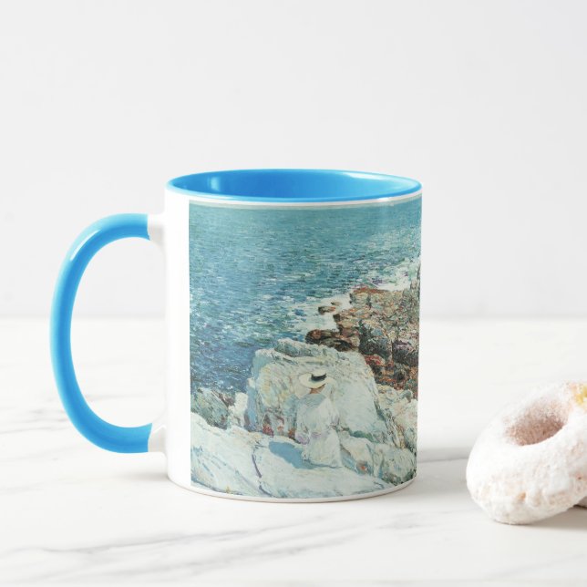 South Ledges, Appledore by Frederick Childe Hassam Mug (With Donut)
