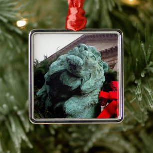 South Lion at the Art Institute of Chicago Metal Tree Decoration