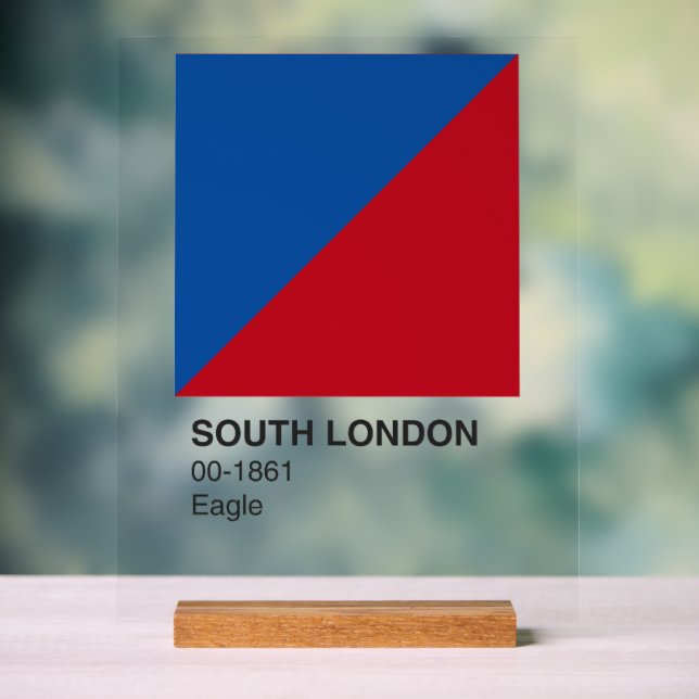 South London Eagle - Clear Background Acrylic Sign (Neutral)