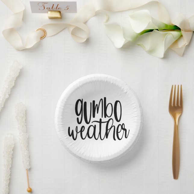 South Louisiana Cajun Wedding Gumbo Bowls Paper Plate (Wedding)