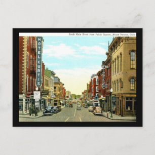 South Main Street from Public Square, Mount Vernon Postcard