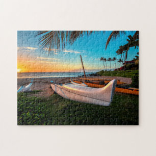 South Maui Beach at Sunset Maui, Hawaii Jigsaw Puzzle