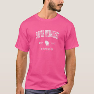 South Milwaukee Wisconsin Wi Vintage Athletic Spor T-Shirt