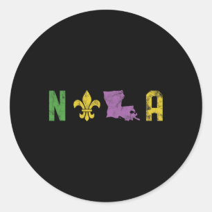 South Nola - Mardi Gras Classic Round Sticker