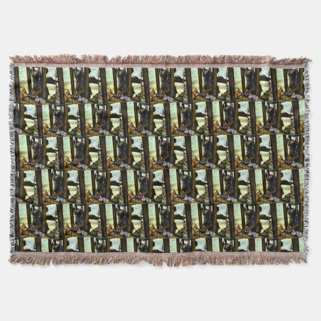 South of Heaven, West of Hell Throw Blanket (Front)