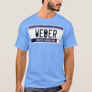 South olina custom Weber grill vanity License plat T-Shirt
