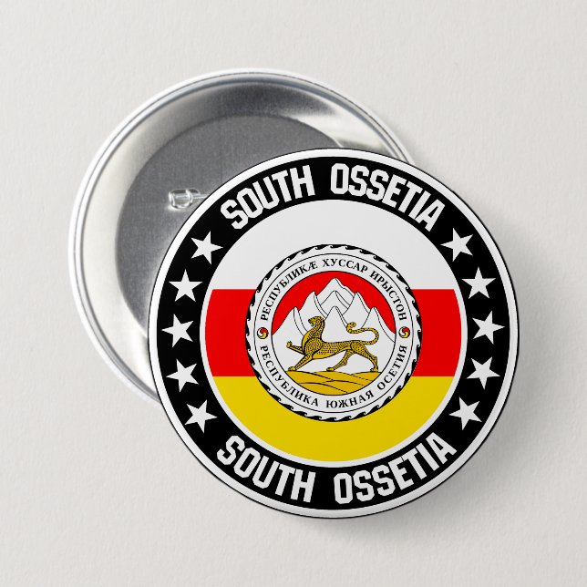 South Ossetia 7.5 Cm Round Badge (Front & Back)