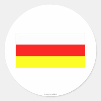 South Ossetia Flag Classic Round Sticker