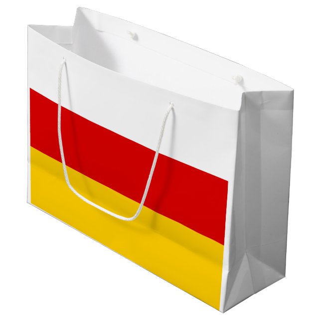 South Ossetia Flag Large Gift Bag (Front Angled)
