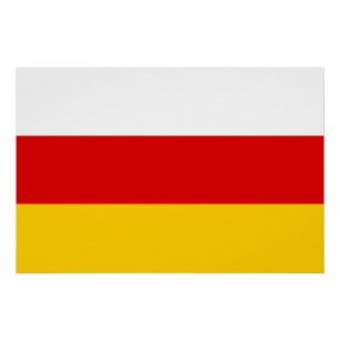 South Ossetia Flag Poster