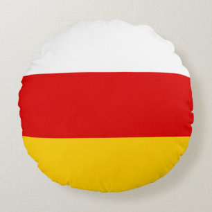 South Ossetia Flag Round Cushion
