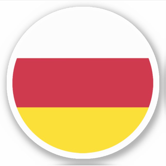 South Ossetia Flag Round Sticker (Front)