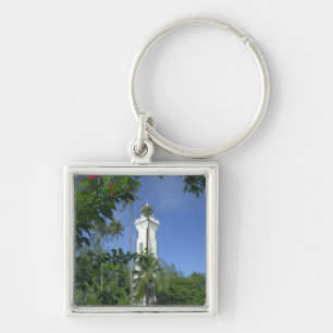 South Pacific, French Polynesia,Tahiti. Hibiscus 2 Key Ring
