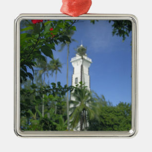 South Pacific, French Polynesia,Tahiti. Hibiscus 2 Metal Tree Decoration