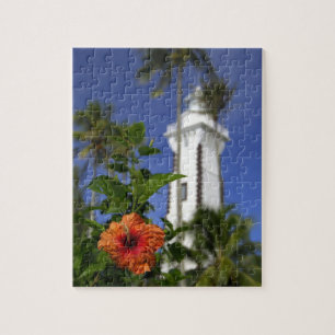 South Pacific, French Polynesia,Tahiti. Hibiscus Jigsaw Puzzle