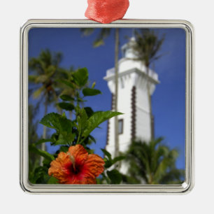 South Pacific, French Polynesia,Tahiti. Hibiscus Metal Tree Decoration