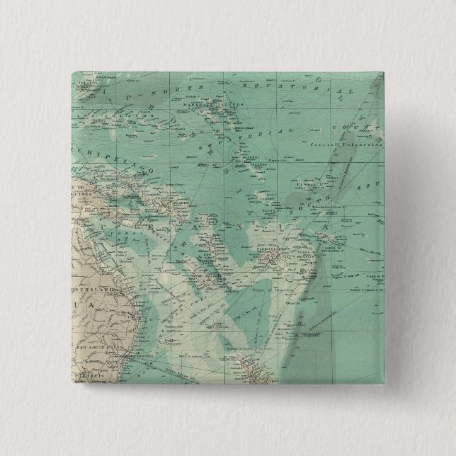 South Pacific Ocean 15 Cm Square Badge (Front)