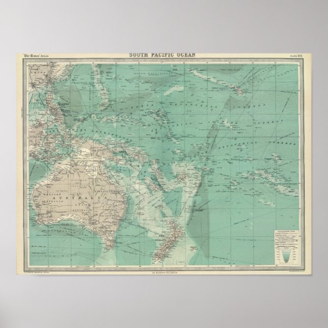 South Pacific Ocean Poster (Front)